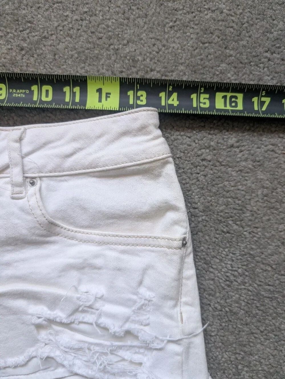 Asos White Denim Jean Cut-Off Shorts Size US 6 - Picture 4 of 5